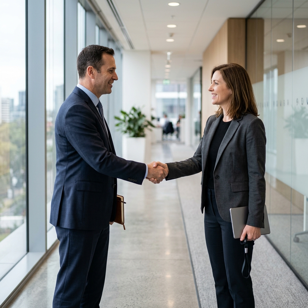 Meeting Handshake Video Thumbnail